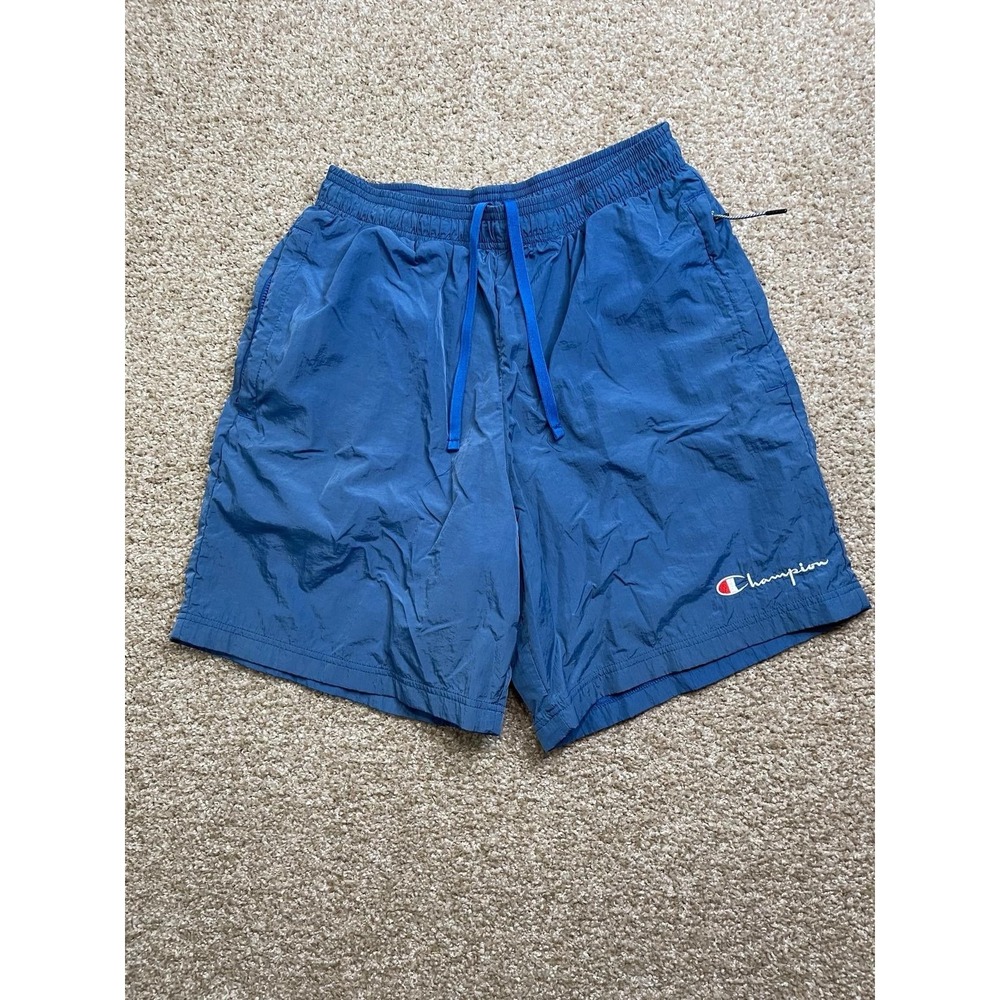 Champion Athletic Shorts Men's Size Medium Blue Drawstring Elastic Waist